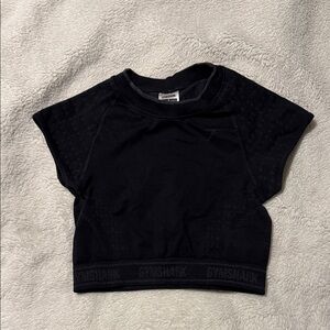 Gymshark Black Short Sleeve workout top